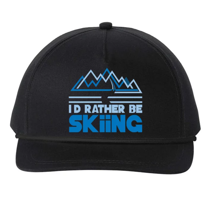 Id Rather Be Skiing Snapback Five-Panel Rope Hat