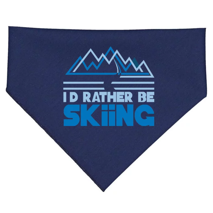 Id Rather Be Skiing USA-Made Doggie Bandana