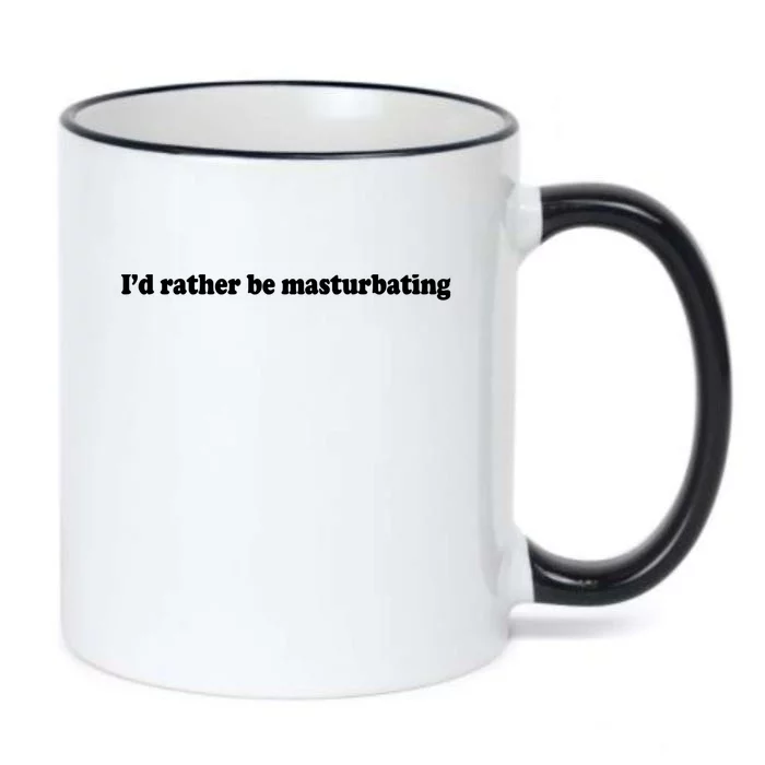 Id Rather Be Masturbating Black Color Changing Mug