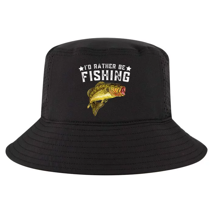 Id Rather Be Fishing Fishermen Loving Fish Lake River Mode Cool Comfort Performance Bucket Hat