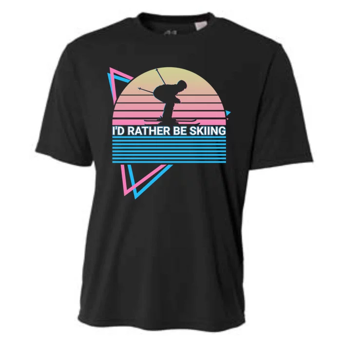 Id Rather Be Skiing Id Rather Be Skiing Ski Retro Gift Cooling Performance Crew T-Shirt