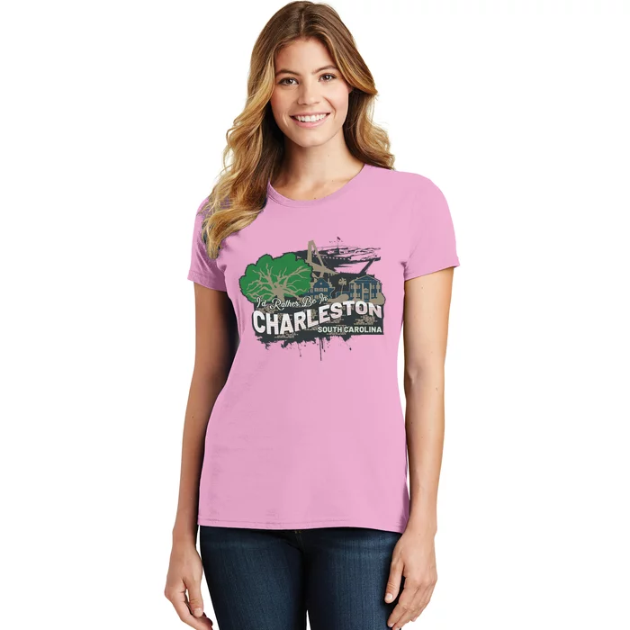 ID Rather Be In Charleston South Carolina Vintage Souvenir Women's T-Shirt