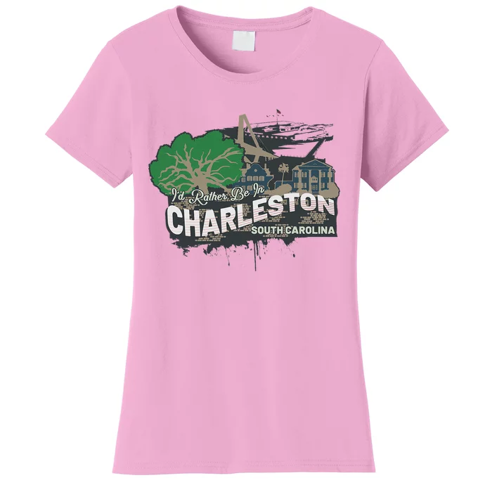 ID Rather Be In Charleston South Carolina Vintage Souvenir Women's T-Shirt