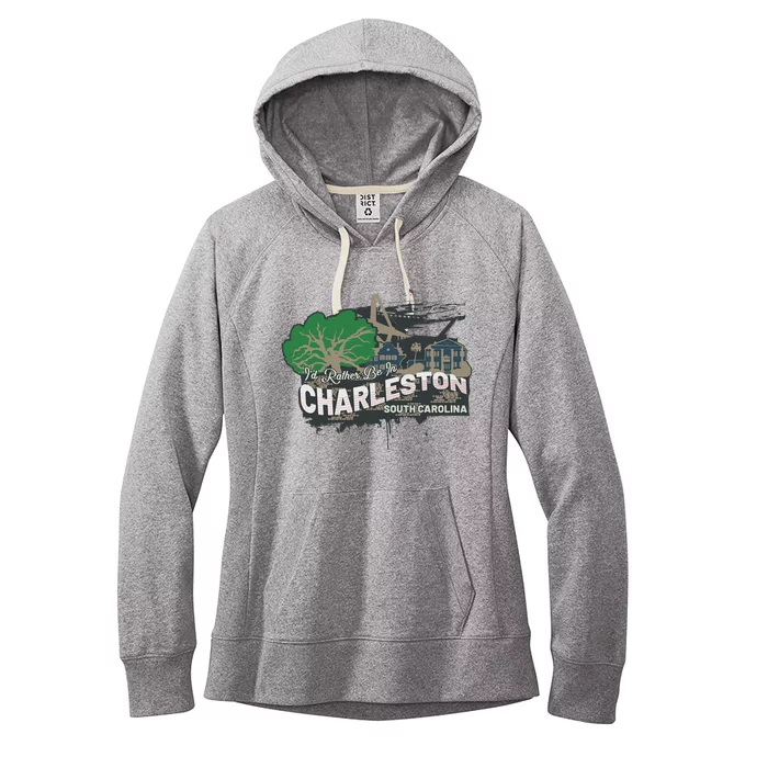 ID Rather Be In Charleston South Carolina Vintage Souvenir Women's Fleece Hoodie