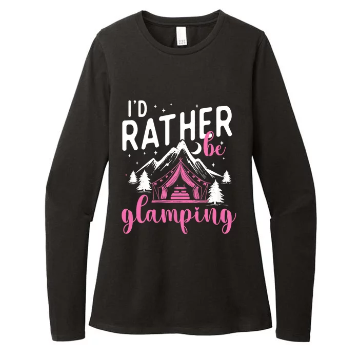 ID Rather Be Glamping Glamper Glamorous Camping Camper Womens CVC Long Sleeve Shirt