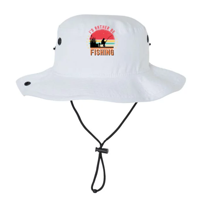 ID Rather Be Fishing Vintage Retro Fisher Fly Fishing Meaningful Gift Legacy Cool Fit Booney Bucket Hat