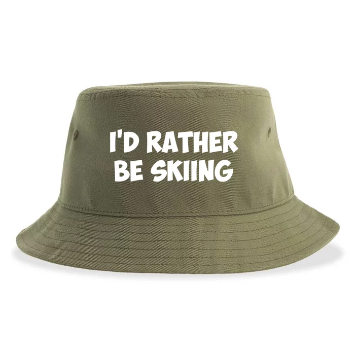 Id Rather Be Skiing Gift Sustainable Bucket Hat