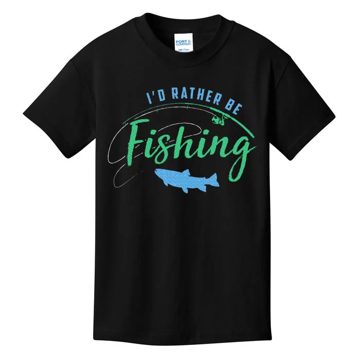 Id Rather Be Fishing Kids T-Shirt