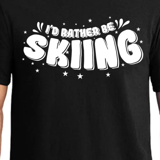 Id Rather Be Skiing Winter Meaningful Gift Pajama Set