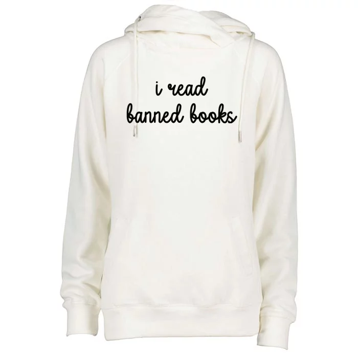 I Read Banned Books Joy Behar Womens Funnel Neck Pullover Hood