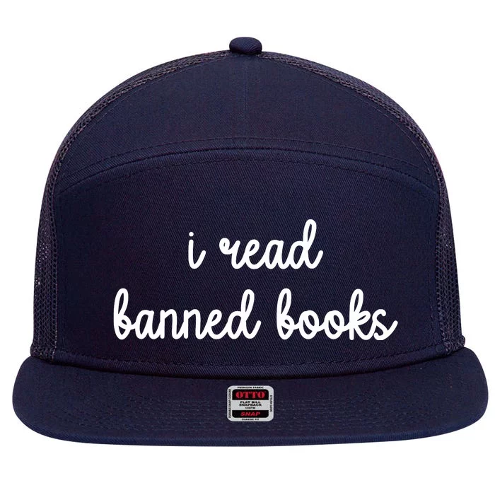 I Read Banned Books Joy Behar 7 Panel Mesh Trucker Snapback Hat