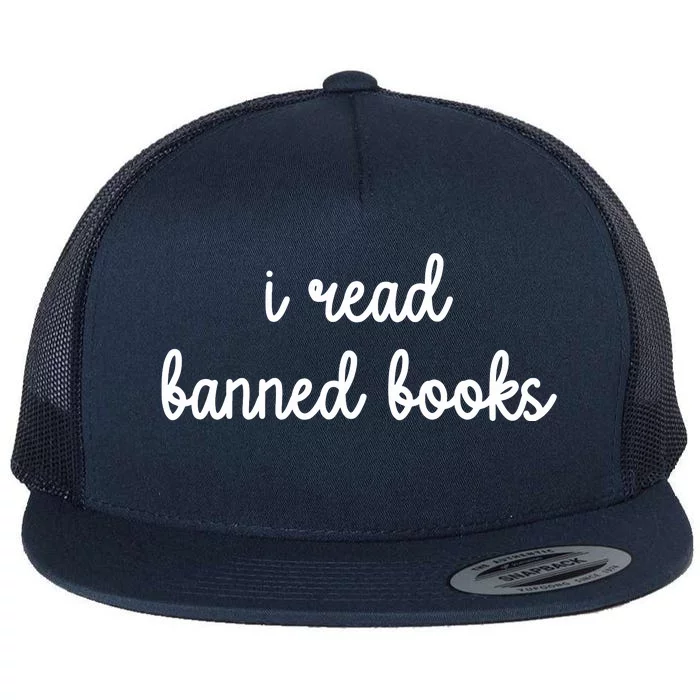 I Read Banned Books Joy Behar Flat Bill Trucker Hat