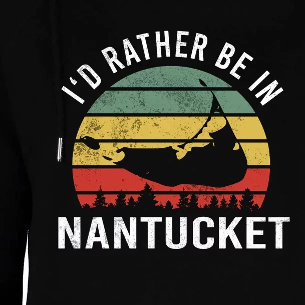 ID Rather Be In Nantucket Womens Funnel Neck Pullover Hood