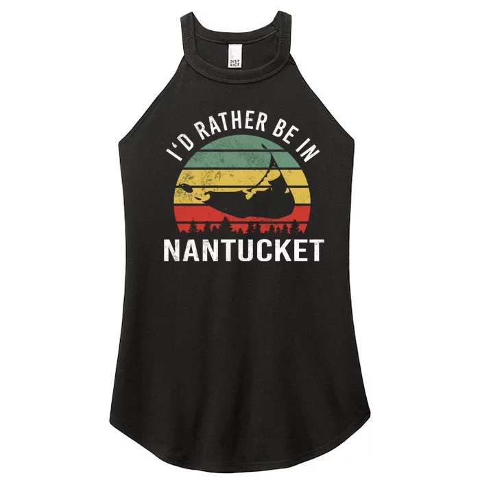 ID Rather Be In Nantucket Women’s Perfect Tri Rocker Tank