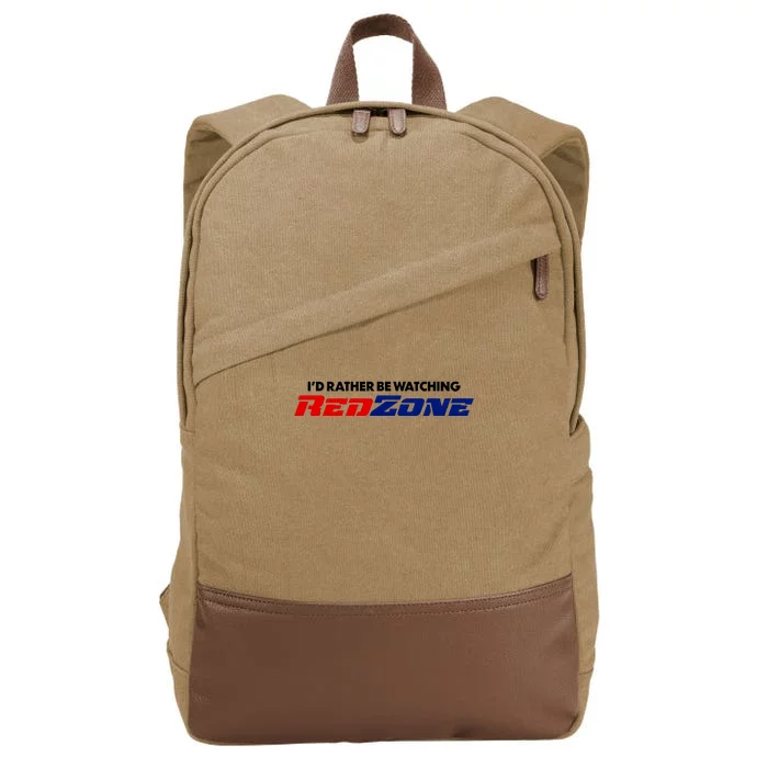 ID Rather Be Watching Redzone Cotton Canvas Backpack