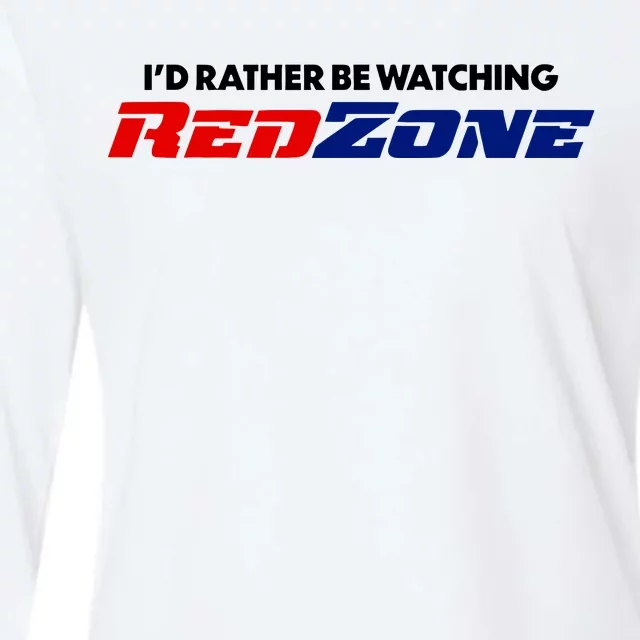 ID Rather Be Watching Redzone Womens Cotton Relaxed Long Sleeve T-Shirt