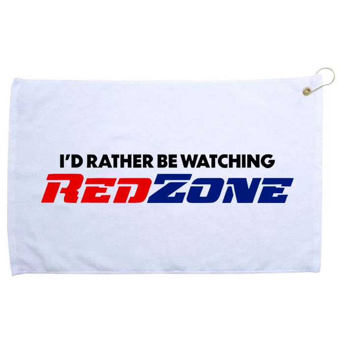 ID Rather Be Watching Redzone Grommeted Golf Towel