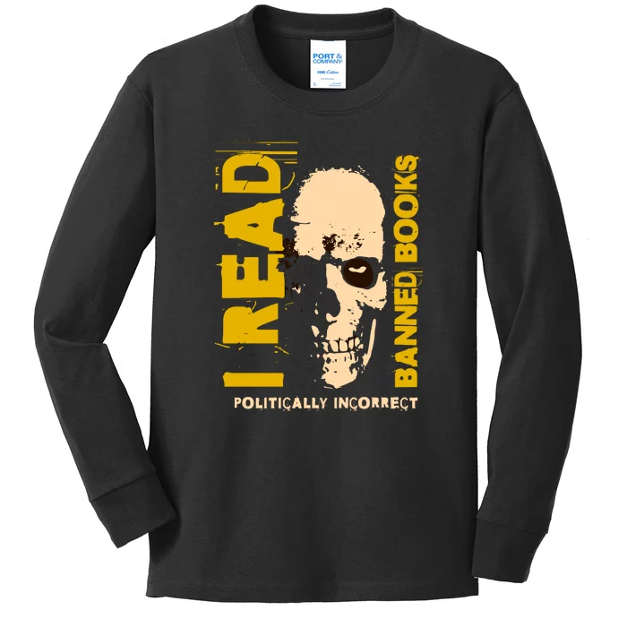 I Read Banned Books Politically Incorrect Anti Censorship Kids Long Sleeve Shirt