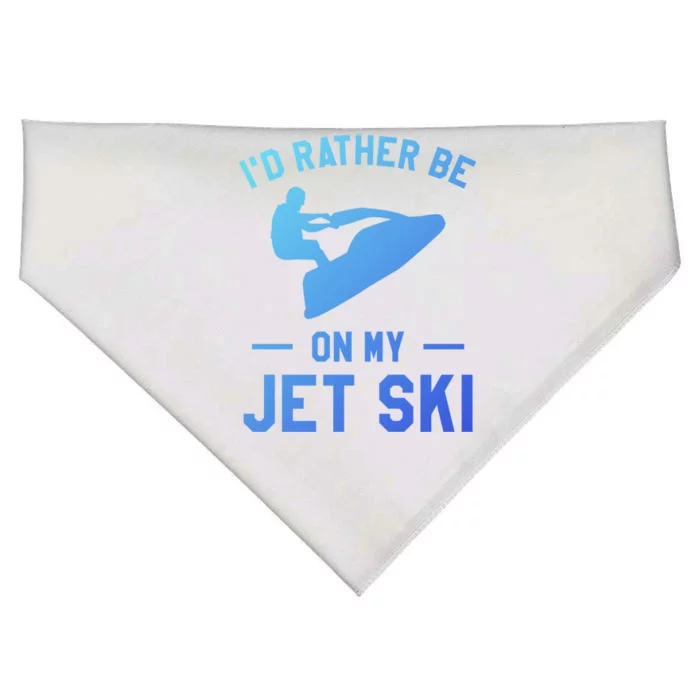 Id Rather Be On My Jet Ski Jet Skiing Funny Gift USA-Made Doggie Bandana