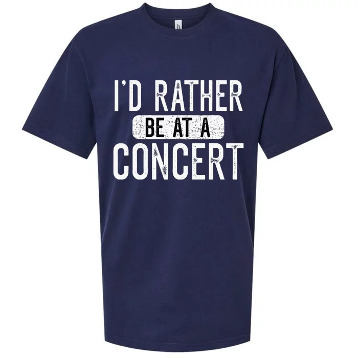 ID Rather Be At A Concert Funny Music Concert Lover Sueded Cloud Jersey T-Shirt