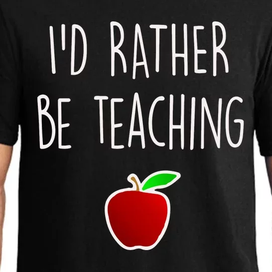 Id Rather Be Teaching Apple Back To School Gift Pajama Set