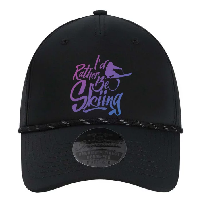 Id Rather Be Skiing Skier Winter Sports Ski Saying Meaningful Gift Performance The Dyno Cap