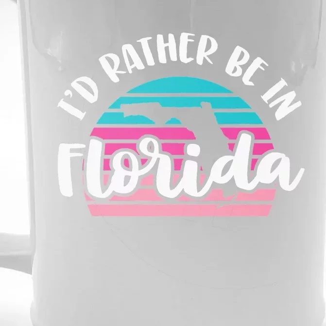 I'd Rather Be In Florida Funny Sweet Home Retro Front & Back Beer Stein