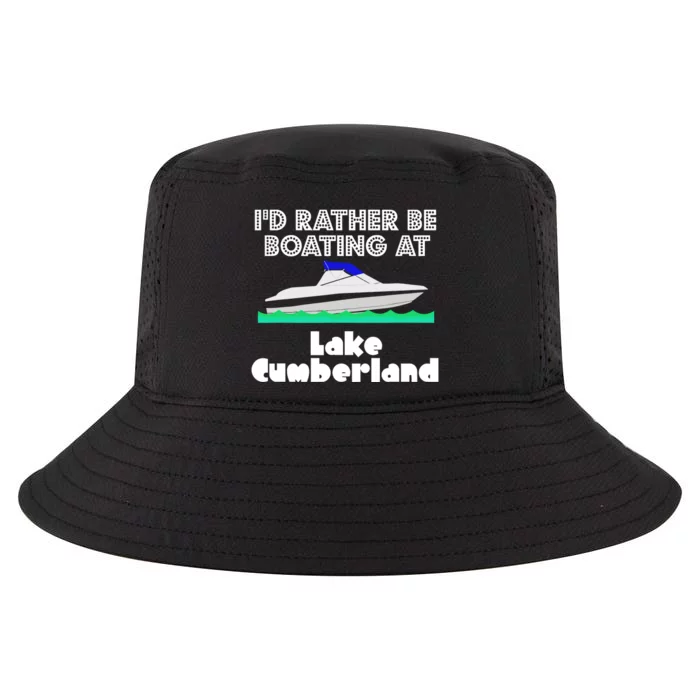 ID Rather Be Boating At Lake Cumberland Cool Comfort Performance Bucket Hat