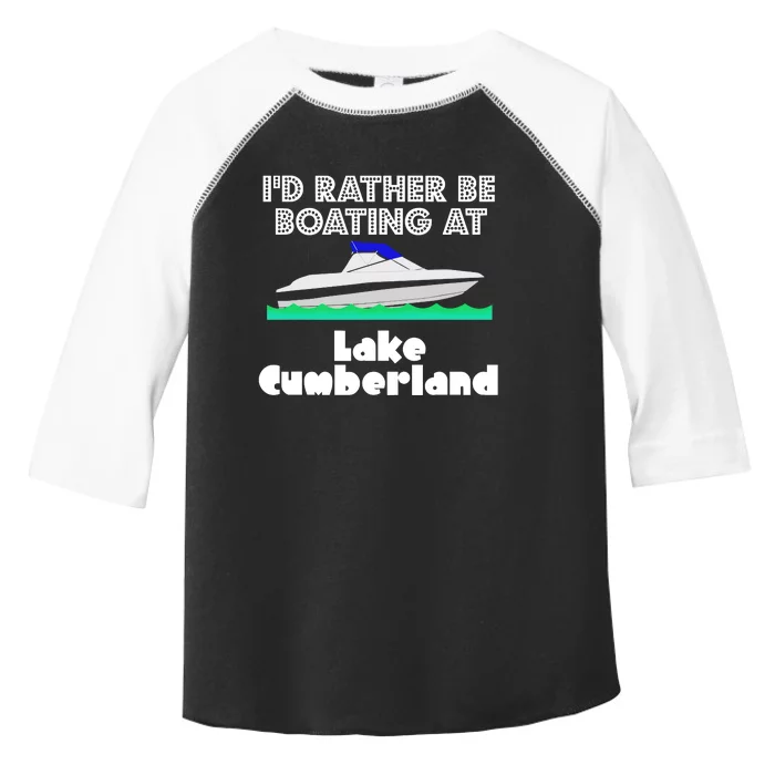 ID Rather Be Boating At Lake Cumberland Toddler Fine Jersey T-Shirt