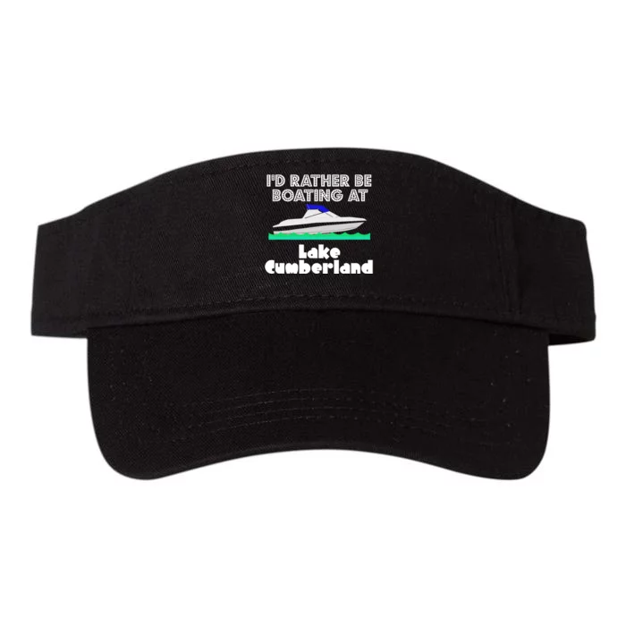 ID Rather Be Boating At Lake Cumberland Valucap Bio-Washed Visor