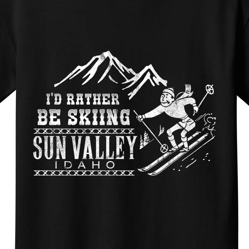 Id Rather Be Skiing Sun Valley Idaho Gift For Skier Kids T-Shirt