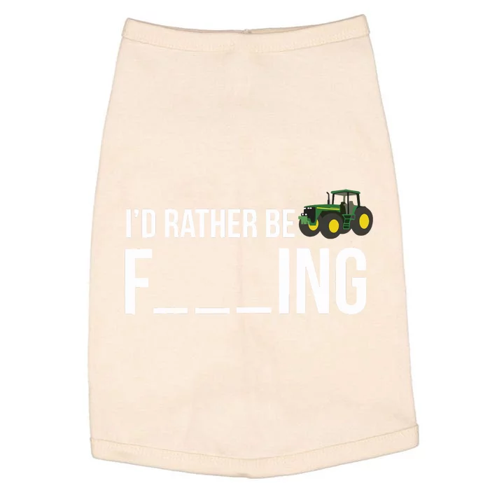 Id Rather Be Farming Funny Farmer Gift Doggie Tank