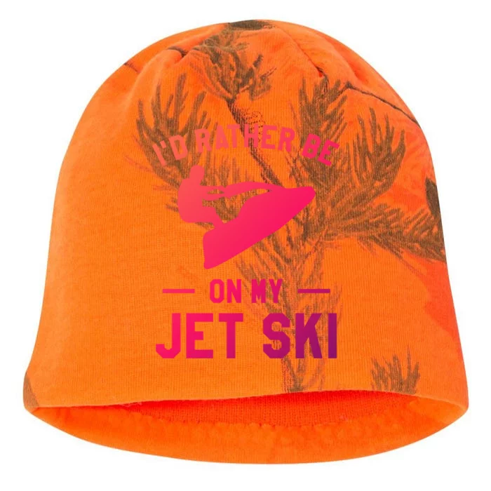 Id Rather Be On My Jet Ski Jet Skiing Funny Gift Kati - Camo Knit Beanie