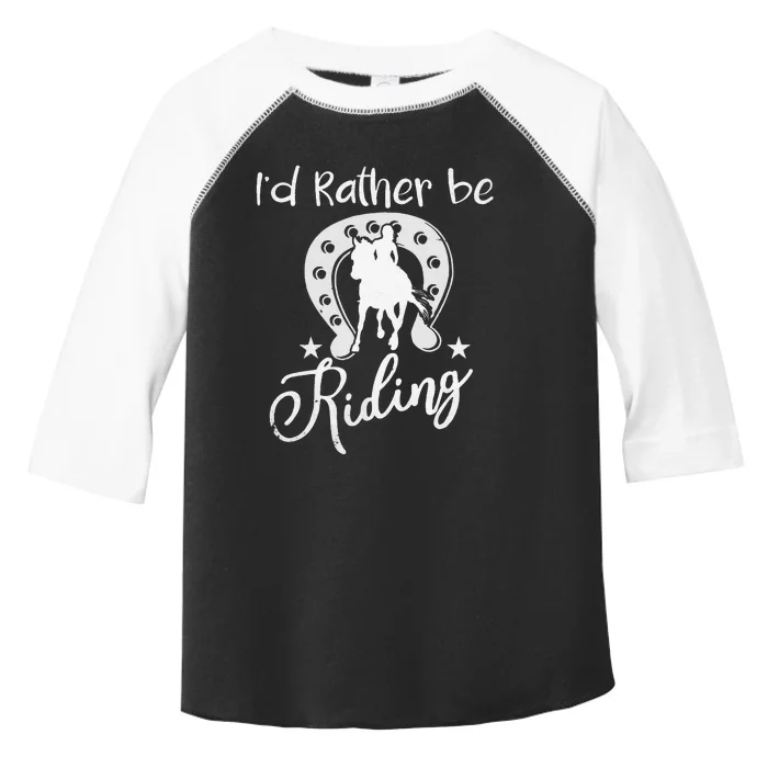 Id Rather Be Riding Horseback Toddler Fine Jersey T-Shirt