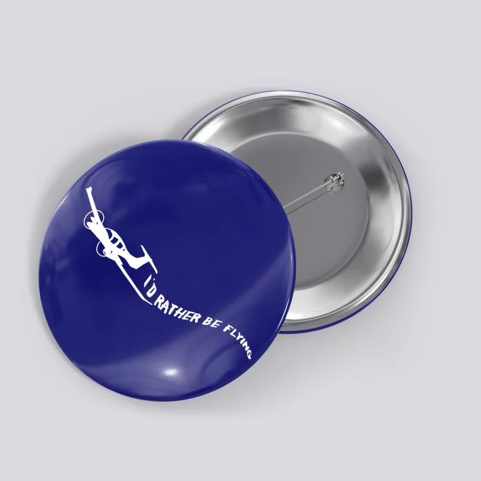 Id Rather Be Flying Funny Airplanes Pilots Christmas Gift Button