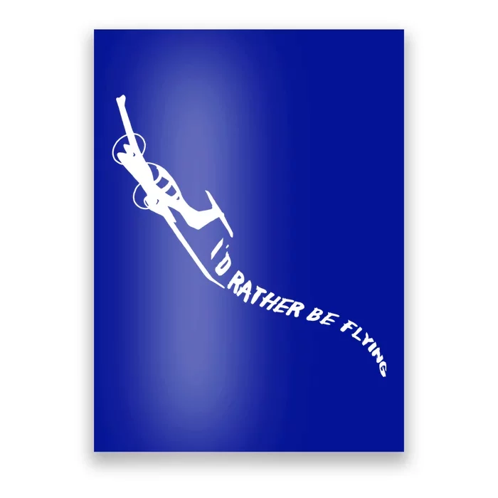 Id Rather Be Flying Funny Airplanes Pilots Christmas Gift Poster