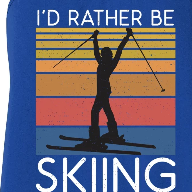 Id Rather Be Skiing Snow Winter Sport Skier Gift Women's Racerback Tank