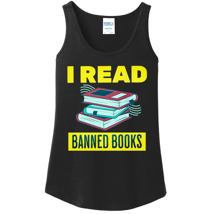 I Read Banned Books Politically Incorrect Anti Censorship Ladies Essential Tank