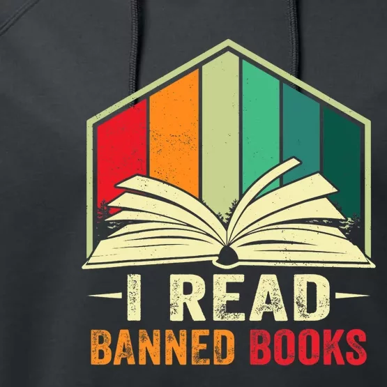 I Read Banned Books Week Librarian Freedom Reader Nerd Performance Fleece Hoodie