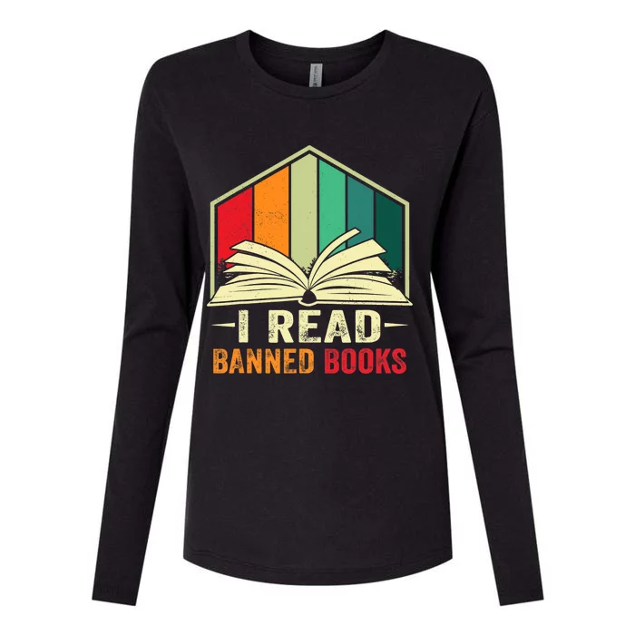 I Read Banned Books Week Librarian Freedom Reader Nerd Womens Cotton Relaxed Long Sleeve T-Shirt