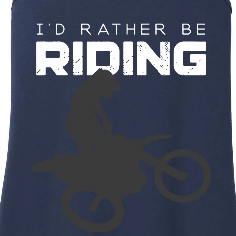 Id Rather Be Riding Motocross Apparel Dirt Bike Motocross Ladies Essential Tank