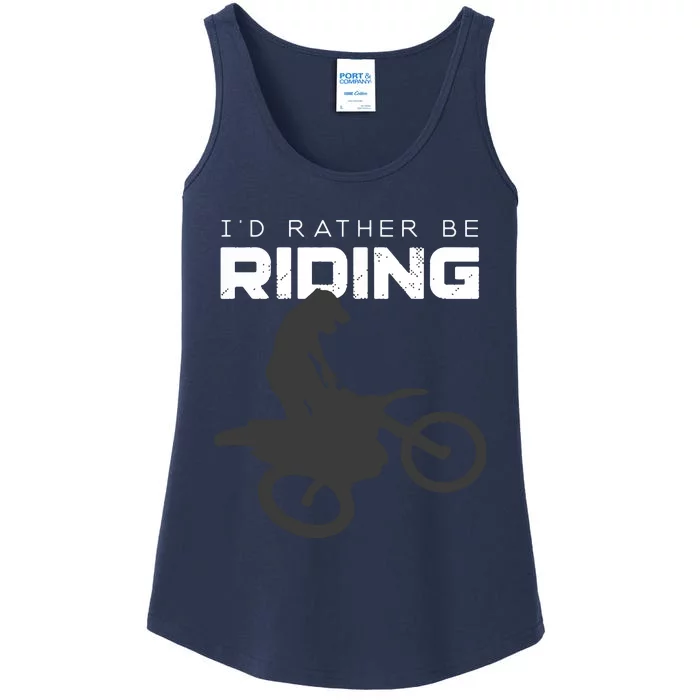 Id Rather Be Riding Motocross Apparel Dirt Bike Motocross Ladies Essential Tank