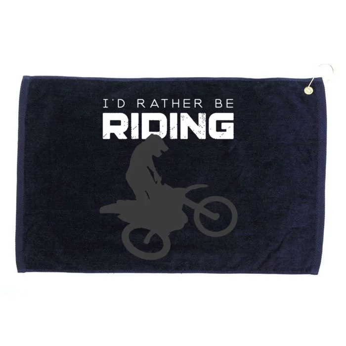 Id Rather Be Riding Motocross Apparel Dirt Bike Motocross Grommeted Golf Towel