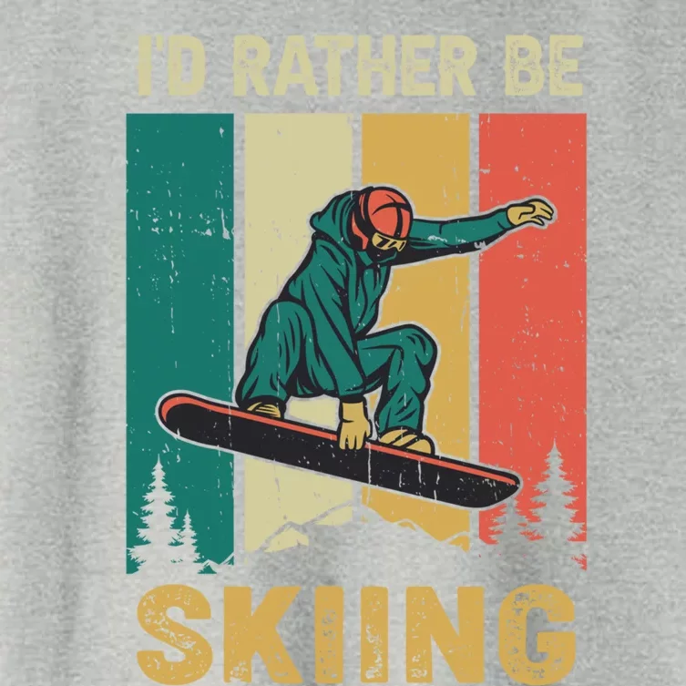 Id Rather Be Snow Skiing Cool Gift Women's Crop Top Tee