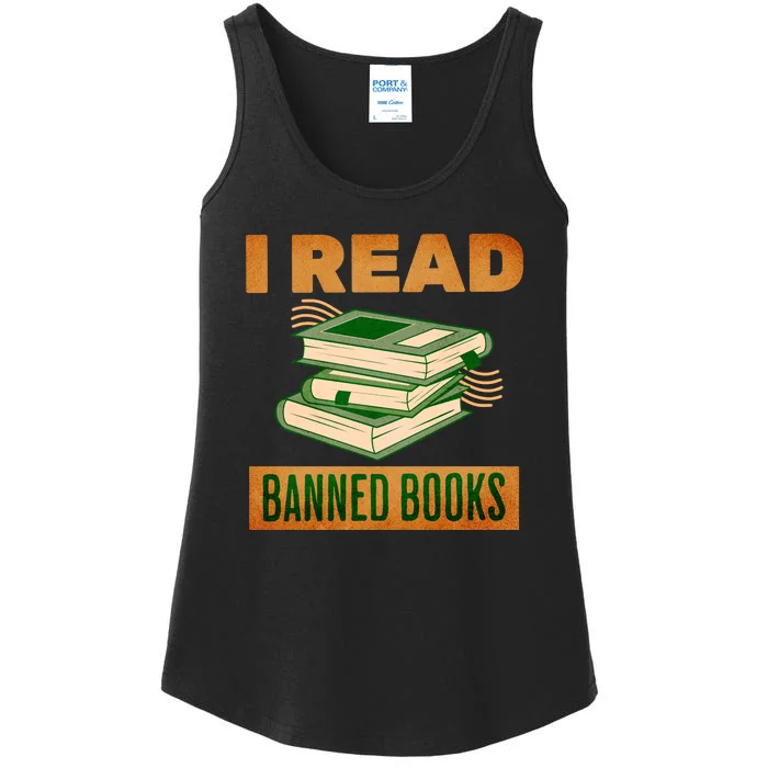 I Read Banned Books Politically Incorrect Anti Censorship Ladies Essential Tank