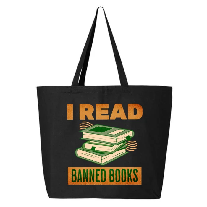 I Read Banned Books Politically Incorrect Anti Censorship 25L Jumbo Tote