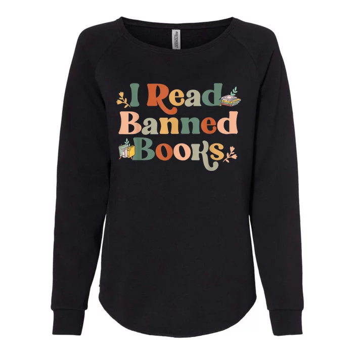 I Read Banned Books Week Librarian Freadom Reader Nerd Womens California Wash Sweatshirt