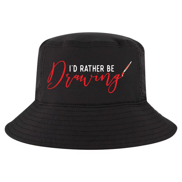 I'd Rather Be Drawing Art Lover Cool Comfort Performance Bucket Hat