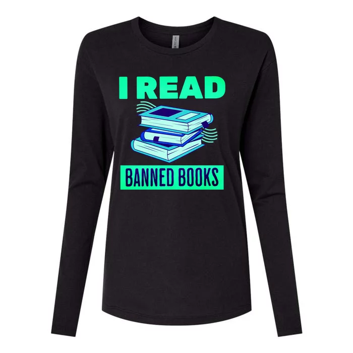 I Read Banned Books Politically Incorrect Anti Censorship Womens Cotton Relaxed Long Sleeve T-Shirt