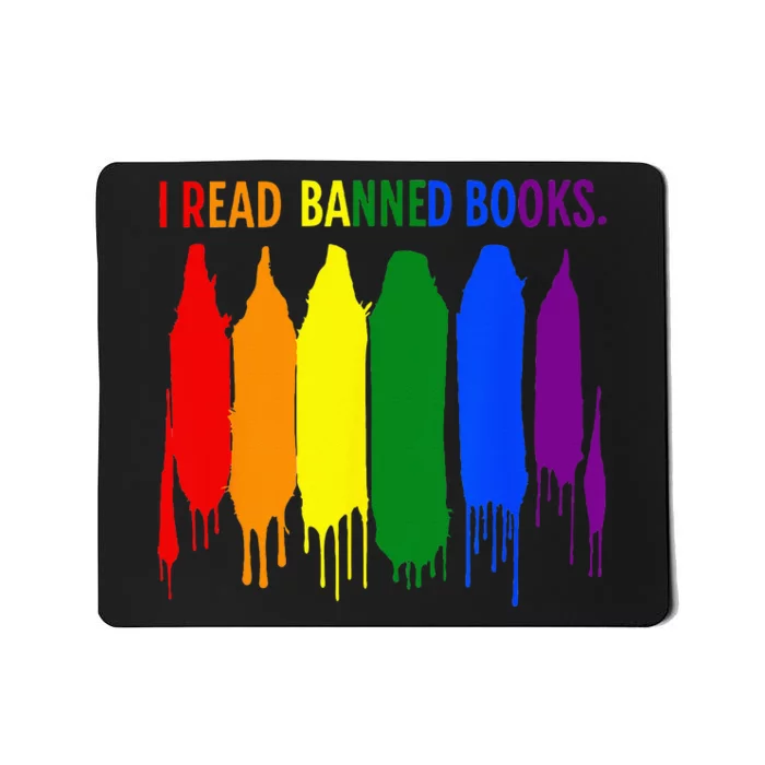 I Read Banned Books Week Rainbow LGBT Book Lover Teacher Mousepad